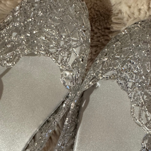 Silver Glitter Jelly Flats - Picture 6 of 6